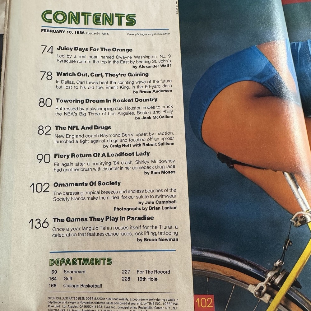 VTG Sports Illustrated Swimsuit Issue February 10,1986 Elle Macpherson Magazine - Picture 6 of 13